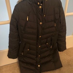 Michael Kors fur hooded puffer coat